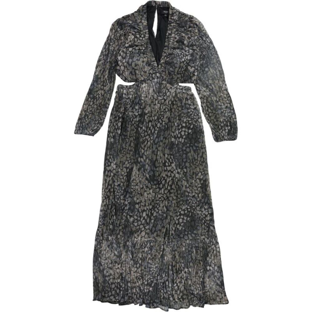 GUESS Womens Open Back Maxi Dress, Multicoloured, 16, DM